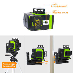 Nivel Láser <span class=keywords><strong>Huepar</strong></span> OSRAM GF360G Recargable, Multilínea, Modo Pulso para Exteriores, Haz Verde 3D, 12 Líneas Cruzadas, Rotatorio - Product Image 6