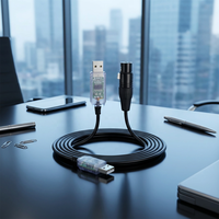 Cable USB a DMX, Adaptador RS485, Convertidor XLR Hembra, Interfaz DMX512, Software Freestyler, Control por PC, Cable Dimmer