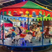 Manège portable pour enfants et adultes, carrousel à chevaux pour parc d'attractions extérieur, à vendre