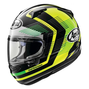 Casco Integrale Arai Profile V Giallo Fluorescente Nero Bianco in Fibra Composita Taglia S per Moto da Corsa - Product Image 1