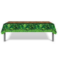 Nappe de table Huancai Jungle Party, chemin forestier, nappe en plastique jetable pour fête d'anniversaire sur le thème du safari pour enfants