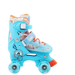 Ensemble <span class=keywords><strong>complet</strong></span> de patins à roues alignées à 8 roues bon marché pour enfants, patins à roulettes interchangeables, taille réglable, chaussures à quatre roues à deux rangées - Product Image 1