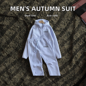 Ensemble décontracté ample pour homme automne, 100 % coton, multicolore, technique d'impression croisée, <span class=keywords><strong>col</strong></span> à <span class=keywords><strong>capuche</strong></span>, vêtements de sport pour couples - Product Image 2