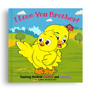 Libro sobre la relación entre hermanos, te amo hermano, libro ilustrado sobre el amor familiar, aprendizaje socioemocional para niños pequeños - Product Image 1