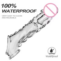 Großhandel Transparenter G-Punkt Sleeve Dildo Vibrator Masturbation Stimulation Männlicher Punkt-Vibrator Sexy Spielzeug Sex Erwachsenen-Sexspielzeug für Männer