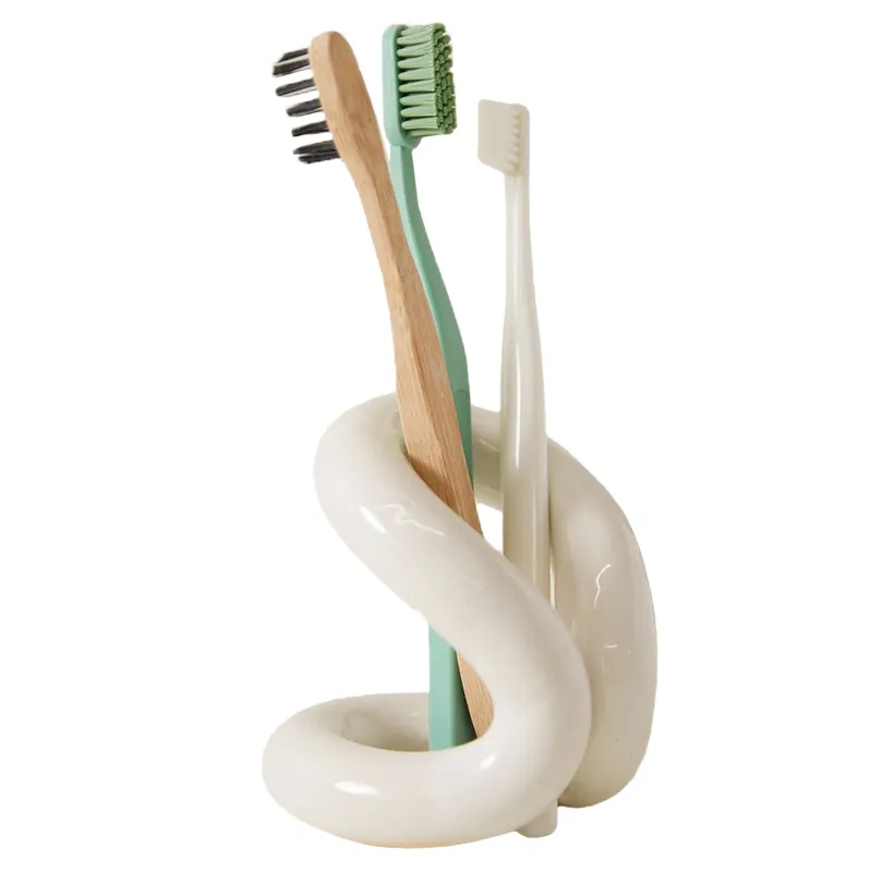 Керамические аксессуары для ванной на заказ, креативная подставка для зубной щетки, подставка для керамической зубной щетки