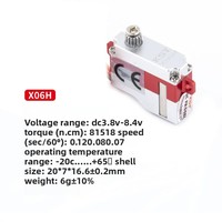 Servomoteur numérique à micro-engrenages métalliques KST X06H V6.0 HV pour compétitions F3K F5K DLG, pièces pour avions RC et planeurs