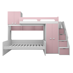 Combinaison de meubles pour chambre à coucher de bébé, bibliothèque, tiroirs, armoire, lit double, pour enfants - Product Image 2