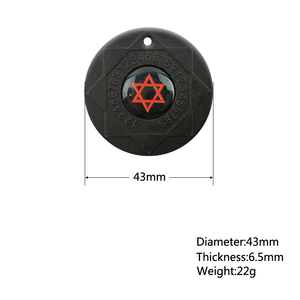 Pendentif quantique en <span class=keywords><strong>pierre</strong></span> de lave Om Ganesha personnalisé ECAMAZ, vente en gros, collier énergétique à ions négatifs - Product Image 2
