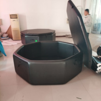 Bañera negra de muchas formas, tamaño personalizado, gran capacidad, SPA inflable, piscinas grandes, natación al aire libre, piscina de punto de caída