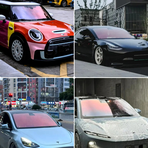 1,52*30M rojo azul camaleón VLT80 % película de ventana de coche azul claro camaleón Nano cerámica gafas de ventana de coche tinte película Solar - Product Image 5