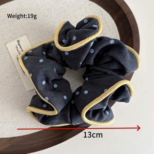 Coletero de Tela Elástica de Alta Calidad para Mujer, Estilo Coreano, Color Negro con Borde de Hongo Negro - Product Image 2