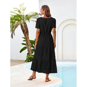 Robe décontractée d'été de style occidental de qualité supérieure, écologique, respirante, pour femmes, vente en gros, lavable pour tous les jours - Product Image 5