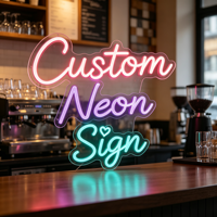 Letrero Comercial de Neón Personalizado, Letrero Comercial de Neón para Negocios, Letrero de Acrílico LED con Logotipo Personalizado