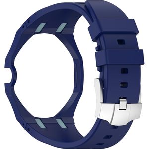 สายนาฬิกาซิลิโคน Sxmincxubo Swatch Royal Pop 3 Clock Crown สายรัดข้อมือแบบปรับได้ หัวเข็มขัดแบบล็อค สำหรับผู้ใหญ่ทั้งชายและหญิง - Product Image 3
