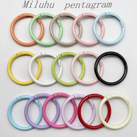 Breloques en alliage en forme de cœur, étoile et os, 40 mm, colorées, avec anneaux à ressort, pour matériaux de bricolage, fabrication de porte-clés et de breloques de sac QYgift