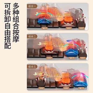 Massage Mattress Full Body Heating Massage <b>Pad</b> Neck Waist Back Legs Home Use 10 Zone Vibration With Herbal Pillow And Foot - Product Image 3