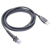 HARGA TERBAIK 2m USB A Male ke RJ45 Scanner kabel Data Serial untuk Simbol LS2208 / 2208AP / LS4278