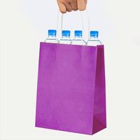 Sacs en papier kraft biodégradables de luxe personnalisés pour restaurants, sacs en papier kraft recyclé brun avec poignée