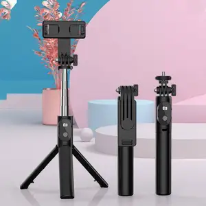 2023 Mini Go Pro Camera Telefoon Handige Opvouwbare Compacte Draagbare Draadloze Blueteith Afstandsbediening Statief Stand Selfie Stick Voor Insta360
