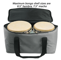 Bongo Drum Bag with Carrying Grip 18 Inch Standard Size Padded Bongo Gig Bag Bass Drum Case with Protective Interior Padding