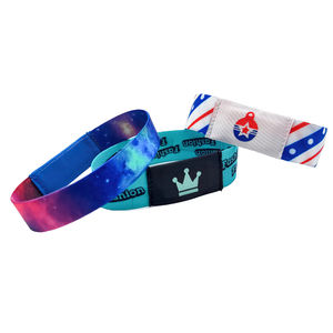 Pulsera elástica personalizada de poliéster con estampado de dibujos animados para chica, pulsera elástica - Product Image 5