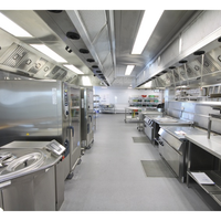 Peralatan Dapur Restoran Komersial Set Lengkap Furnitur Dapur Industri Stainless Steel