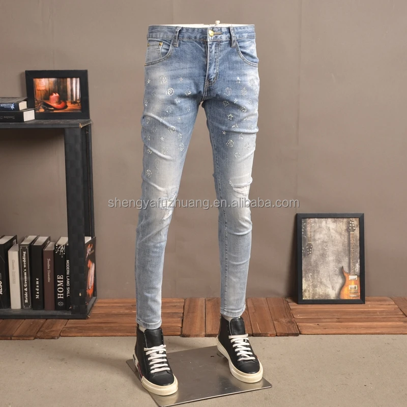 wholesale business men clothes denim pants plus size men's jean