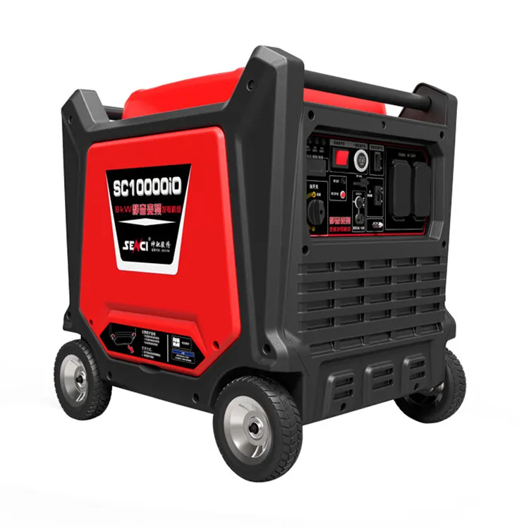 New Camping or Home Use Super Silent Portable Gasoline inverter generator gasoline power generator with Wheels