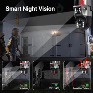 Kamera Surya Kartu SIM 4G 8MP 4K HD Lensa Ganda CMOS IP66 Tahan Air Keamanan Luar Ruangan Deteksi Gerakan PIR Audio Dua Arah Cloud - Product Image 6