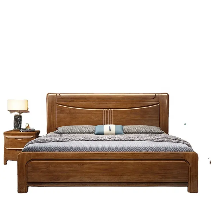 Schlussverkauf modern zuhause schlafzimmer möbel klassisch großhandel massivholz doppel-queen-size-aufbewahrungsbett design holzbetten