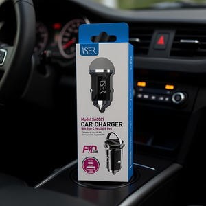 Chargeur de voiture SA0069 avec port USB Type C et USB A, charge rapide 48W pour voitures - Product Image 3