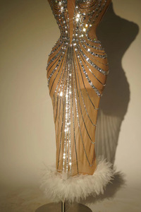 Women's Sparkling <b>Sequined</b> Rhinestone Spaghetti Strap Dress Fashion - Product Image 6