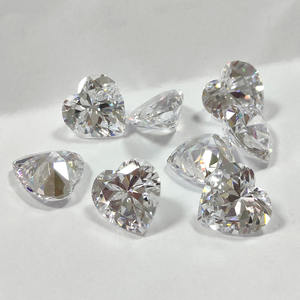 Circonia Cúbica, Gema Suelta Sintética, Color Blanco, Corte Corazón, Piedra CZ Suelta - Product Image 6