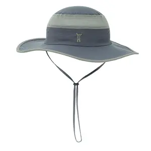 FF1426 balıkçılık yürüyüş bahçe Safari plaj kovası şapka Boonie kap örgü nefes geniş ağız güneş şapkaları erkekler için