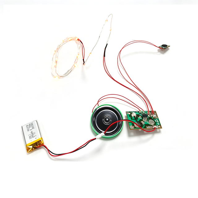 MP3 Sound Module for Music Greeting Card, Light-Activated Music Board, Push-Button Voice-Recording Module
