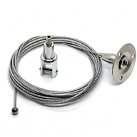 Kit de suspension pour panneau acoustique, panneau en acrylique, câble en acier, pince pour câble, ensemble de câbles de suspension pour plafond acoustique