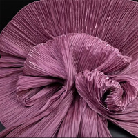 Tissu satiné plissé en polyester RPET recyclé froissé pour vêtements