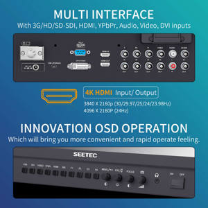 SEETEC P215-9HSD-CO 21.5 "IPS Full HD Broadcast Director Monitor, 3G-SDI/HDMI I/O, boîtier en aluminium, pour OB Van & Studio - Product Image 4