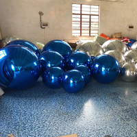 Ballon gonflable géant en PVC à double couche, effet miroir argenté, réfléchissant, pour mariage, Halloween et Noël