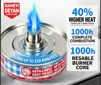 Deyanhaohuo Récipient à combustible pour réchaud de table, réutilisable pour bio-combustible, pour maintien au chaud des aliments lors de banquets, pouvant être nettoyé et réutilisé