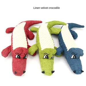 Pet Supplies Beliebte Hund Plüschtiere Biss beständige Pet Toys Simulation Crocodile Sounding Dog Toys Großhandel