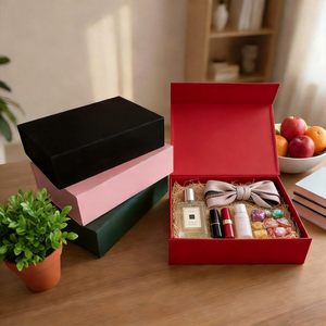 High Quality Luxury A4 Hard Rigid Black Gold Paper Cardboard <b>Magnetic</b> Flip Closure <b>Gift</b> <b>Box</b> Packaging Custom logo - Product Image 3
