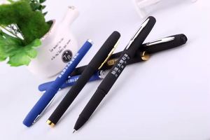 Soft Touch <b>Matte</b> <b>Rubber</b> Capped Gel Ink Signature Pen With Gold Silver Metal Clip Large Capacity Custom Logo Gel Pen - Product Image 5