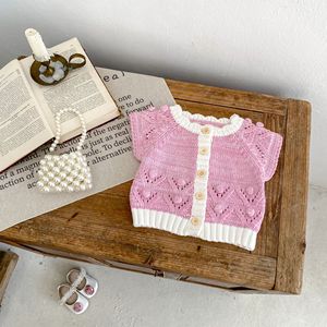 Gilet en coton 100% pour bébé, pull tricoté pour filles, vêtements en tricot pour nouveau-né - Product Image 6