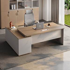 Duurzaam, milieuvriendelijk, modern houten <span class=keywords><strong>L</strong></span>-vormig directiebureau voor commercieel kantoor gebruik, met laden en archiefkast - Product Image 2