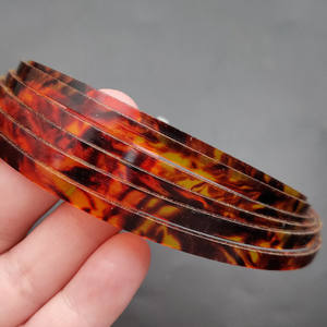 빨간 거북 포탄 셀룰로이드 2 mm 폭 기타 바인딩 Purfling 5 피트 길이 빨간 진주 - Product Image 3