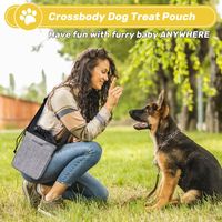 Sac de transport pour animaux de compagnie avec compartiment alimentaire, pour chiens, incluant 2 contenants pour nourriture et 2 gamelles pliables