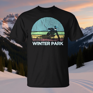 T-shirt rétro vintage avec illustration de ski Winter Park, Winter Park CO - Product Image 3