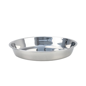 Assiette <span class=keywords><strong>plate</strong></span> en acier inoxydable poli, de style coréen moderne, compatible micro-ondes, pour la cuisson à la vapeur des fruits et des gâteaux - Product Image 5